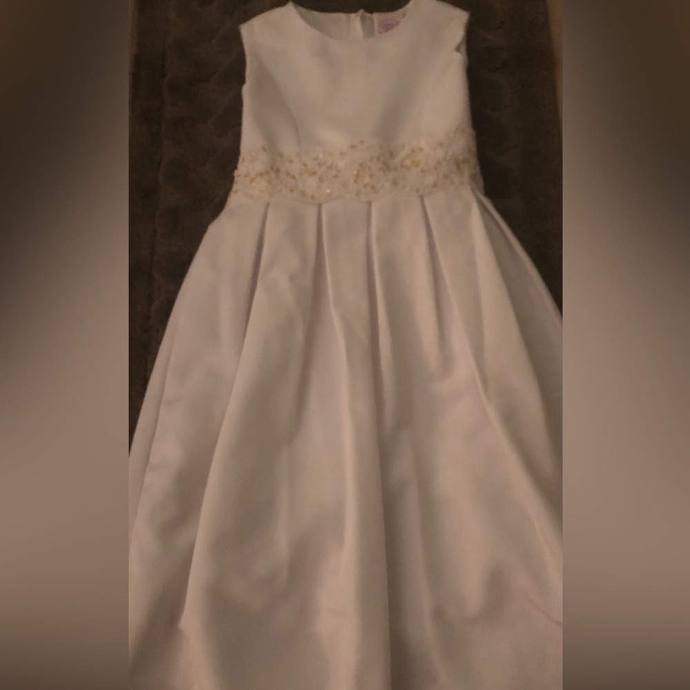 Communion dress with veil.